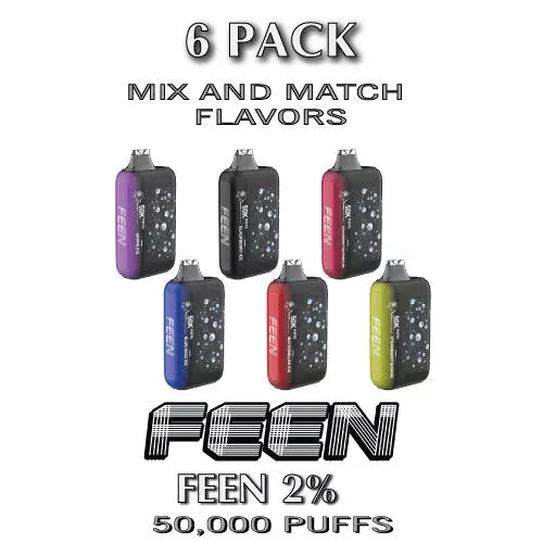 FEEN 2% Nicotine Disposable Vape | 50K Puffs – 6PK